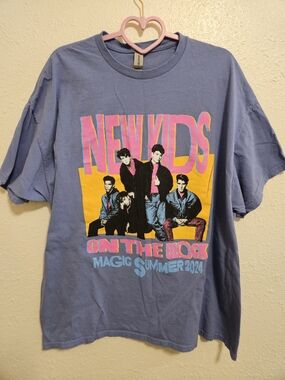 New Kids On The Block- Gildan Heavy Cotton Purple T-Shirt Tour 2024